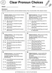 Clear Pronoun Choices printable worksheet