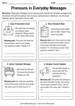 Pronouns in Everyday Messages printable worksheet