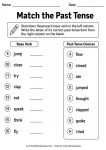 Match the Past Tense printable worksheet
