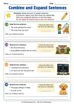Combine and Expand Sentences printable worksheet