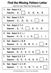 Find the Missing Pattern Letter printable worksheet