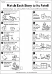 Match Each Story to Its Retell printable worksheet