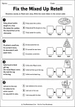 Fix the Mixed Up Retell printable worksheet