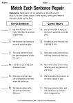 Match Each Sentence Repair printable worksheet