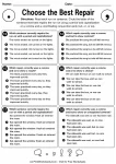 Choose the Best Repair printable worksheet