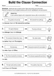 Build the Clause Connection printable worksheet