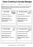 Clause Combining in Everyday Messages printable worksheet