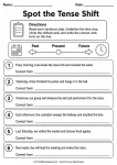 Spot the Tense Shift printable worksheet