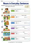 Nouns in Everyday Sentences printable worksheet