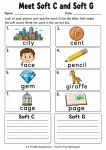 Meet Soft C and Soft G printable worksheet