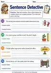 Sentence Detective printable worksheet