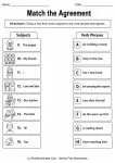Match the Agreement printable worksheet
