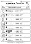 Agreement Detectives printable worksheet