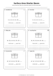 Surface Area Starter Boxes printable worksheet