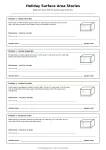 Holiday Surface Area Stories printable worksheet