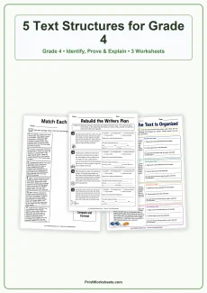 Reading Comprehension Worksheet - Text Structure Reading Passages for Grade 4 – Free Printable PDF | Free Printable