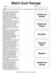 Match Each Passage printable worksheet
