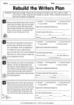 Rebuild the Writers Plan printable worksheet