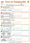 Picture the Thanksgiving Math printable worksheet