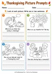 Thanksgiving Picture Prompts printable worksheet