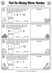 Find the Missing Winter Number printable worksheet