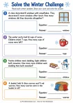 Solve the Winter Challenge printable worksheet