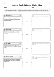 Match Each Winter Main Idea printable worksheet