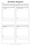 My Winter Adventure printable worksheet