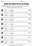 Build the Word from Its Roots printable worksheet