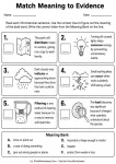 Match Meaning to Evidence printable worksheet