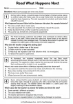 Read What Happens Next printable worksheet