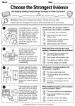 Choose the Strongest Evidence printable worksheet