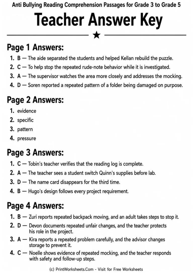 Teacher Answer Key Teacher Answer Key answer key