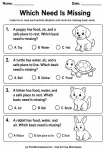 Which Need Is Missing printable worksheet