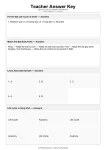 Teacher Answer Key answer key