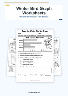 Winter Worksheets Worksheet - Birdwatch Tally and Graph Worksheets – Free Printable PDF | Free Printable