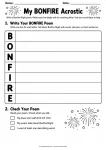 My BONFIRE Acrostic printable worksheet