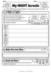 My NIGHT Acrostic printable worksheet