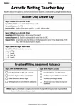Acrostic Writing Teacher Key answer key