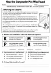 How the Gunpowder Plot Was Found printable worksheet