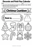 Decorate and Finish Your Calendar printable worksheet