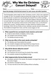 Why Was the Christmas Concert Delayed? printable worksheet