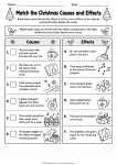 Match the Christmas Causes and Effects printable worksheet