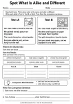Spot What Is Alike and Different printable worksheet