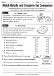 Match Details and Complete the Comparison printable worksheet