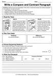 Write a Compare and Contrast Paragraph printable worksheet