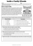 Inside a Family Ofrenda - Grades 3-5 Day of the Dead reading comprehension worksheet