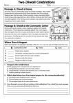 Two Diwali Celebrations printable worksheet