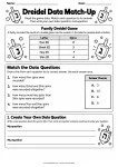 Dreidel Data Match-Up printable worksheet