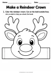Make a Reindeer Crown printable worksheet